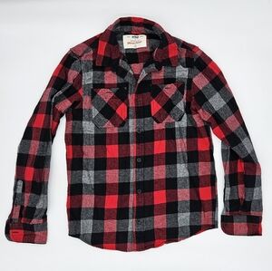 Urban Pipeline flannel shirt Boys XL Like New Red Black Gray
